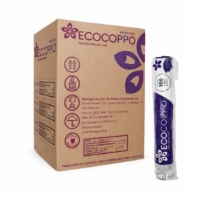 COPO PLÁSTICO PP ECOCOPPO BRANCO 180ML 25X100 2500 UNIDADES