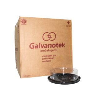 EMBALAGEM PET G32CTB GALVANOTEK MINI TORTA BAIXA PRETA C/100 UNIDADES