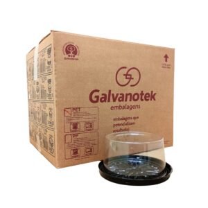 EMBALAGEM PET G35CT GALVANOTEK TORTA BOLO PRETA CX C/100