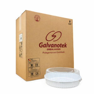 EMBALAGEM PET G40M GALVANOTEK MILLENIUM TORTA PUDIM ALTO BRANCA C/100 UNIDADES