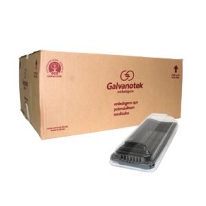 EMBALAGEM PET GO905 ORIENTAL SUSHI PRETA C/200 UNIDADES