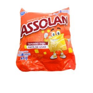 ESPONJA DE AÇO ASSOLAN IPÊ PACOTE DE 45G COM 8 UNIDADES