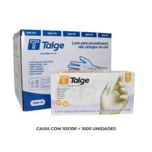 LUVA DE VINIL TALGE G S/PÓ 10X100 UNIDADES