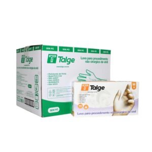 LUVA DE VINIL TALGE M S/PÓ C/10X100 1000 UNIDADES