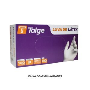 LUVA DE LÁTEX TALGE P COM PÓ 100 UNIDADES