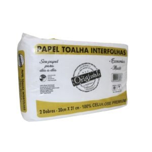 PAPEL TOALHA INTERFOLHA ORIGINAL AZEPEL 100% CELULOSE 2 DOBRAS 20X21 UNIDADES