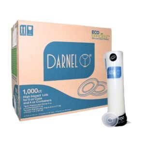 TAMPA PS DARNEL PARA COPOS 4OZ(118 ML) E 6OZ(177ML) 10X100 1000 UN