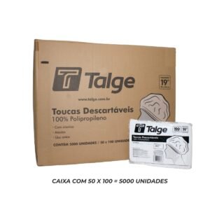 TOUCA DESCARTÁVEL TALGE TNT BRANCA 50X100 5000 UNIDADES