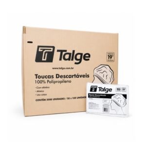 TOUCA DESCARTÁVEL TALGE TNT BRANCA 50X100 5000 UNIDADES
