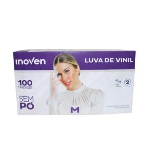 LUVA DE VINIL INOVEN M S/PÓ 100 UNIDADES